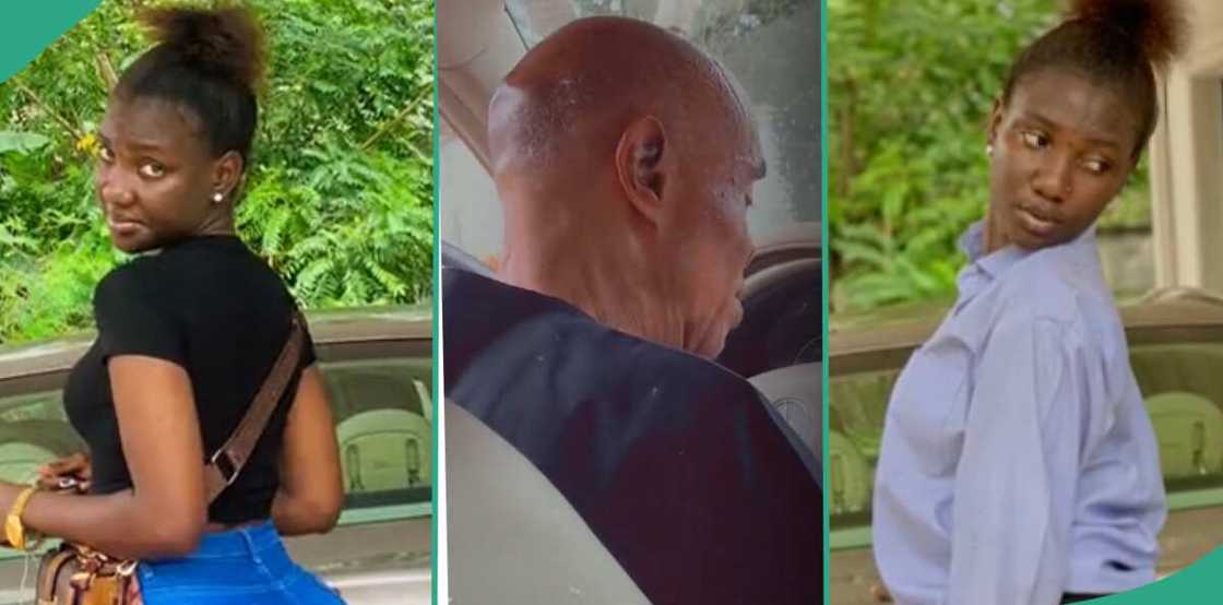 Lady pranks dad with pregnancy. Lady pranks dad with pregnancy.