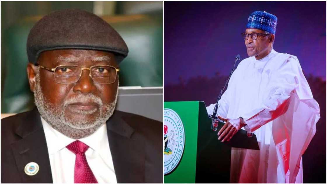 Justice Olukayode Ariwoola/President Muhammadu Buhari/Supreme Court/CJN/Justices Justice Olukayode Ariwoola/President Muhammadu Buhari/Supreme Court/CJN/Justices