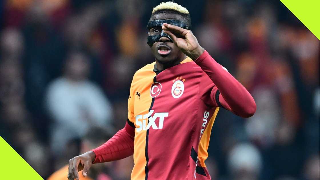 Victor Osimhen, Galatasaray, Trabzonspor, RAMS Park, Istanbul, Turkiye, Super Lig. Victor Osimhen, Galatasaray, Trabzonspor, RAMS Park, Istanbul, Turkiye, Super Lig.