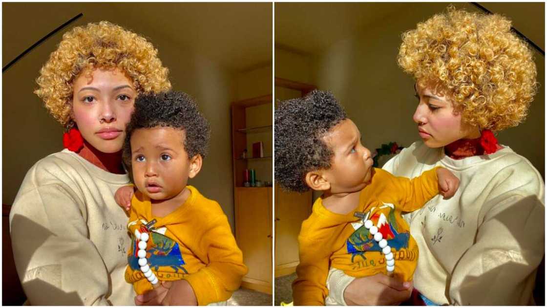 Lady stirs massive reactions online with photos of her baby Lady stirs massive reactions online with photos of her baby