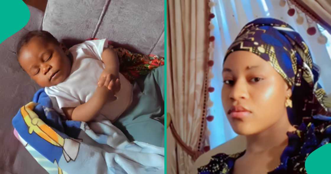 Mum stunned as her child adopts father's sleeping position, video emerges Mum stunned as her child adopts father's sleeping position, video emerges