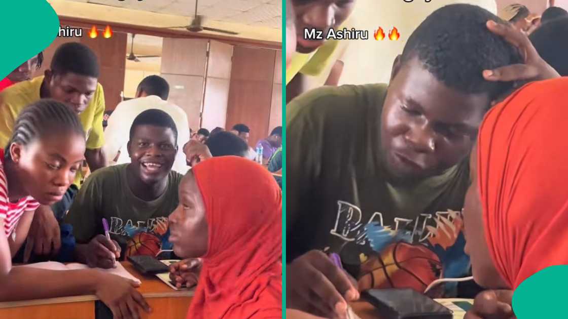 Man posts video of coursemate who loves to read.
