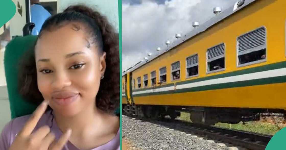 Lady takes a train ride from Port Harcourt to Aba. Lady takes a train ride from Port Harcourt to Aba.