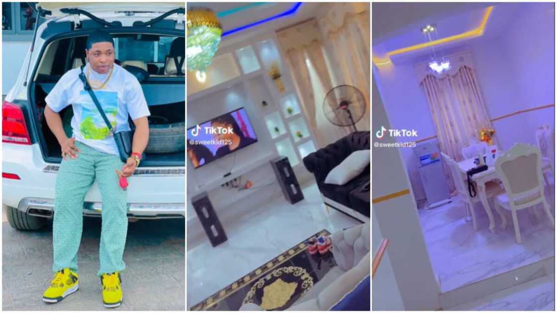 Rich man showed wealth/cool interior decor and chairs. Rich man showed wealth/cool interior decor and chairs.