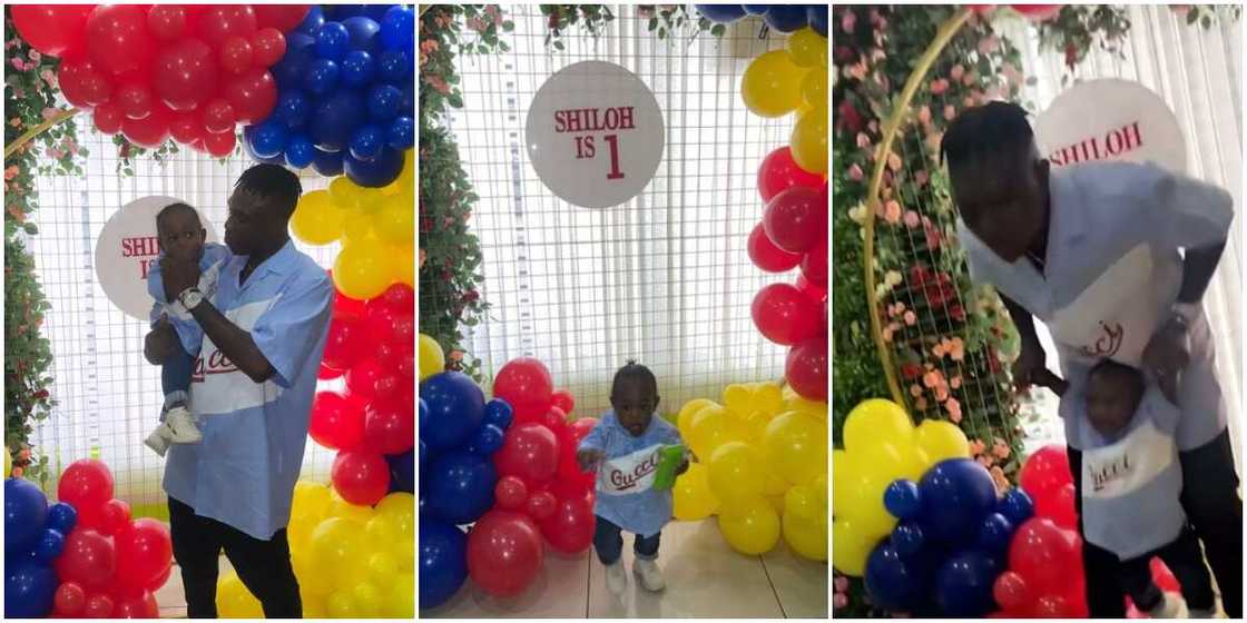 Rapper Zlatan Ibile Spotted Doing Daddy Duties as He Attends First Birthday of His Son Shiloh Rapper Zlatan Ibile Spotted Doing Daddy Duties as He Attends First Birthday of His Son Shiloh