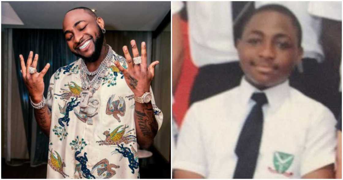 Nigerian singer Davido as an adorable kid