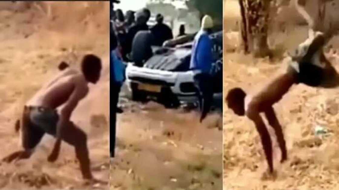 Bayan buge mota Range Rover SUV 2021, direban motar haya ya buge da haukar karya Bayan buge mota Range Rover SUV 2021, direban motar haya ya buge da haukar karya