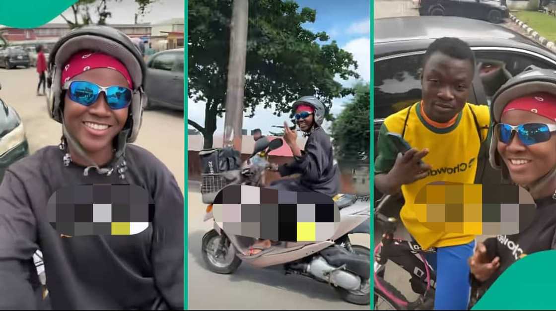 UNILAG student goes viral after dressing as a delivery rider on costume day. UNILAG student goes viral after dressing as a delivery rider on costume day.