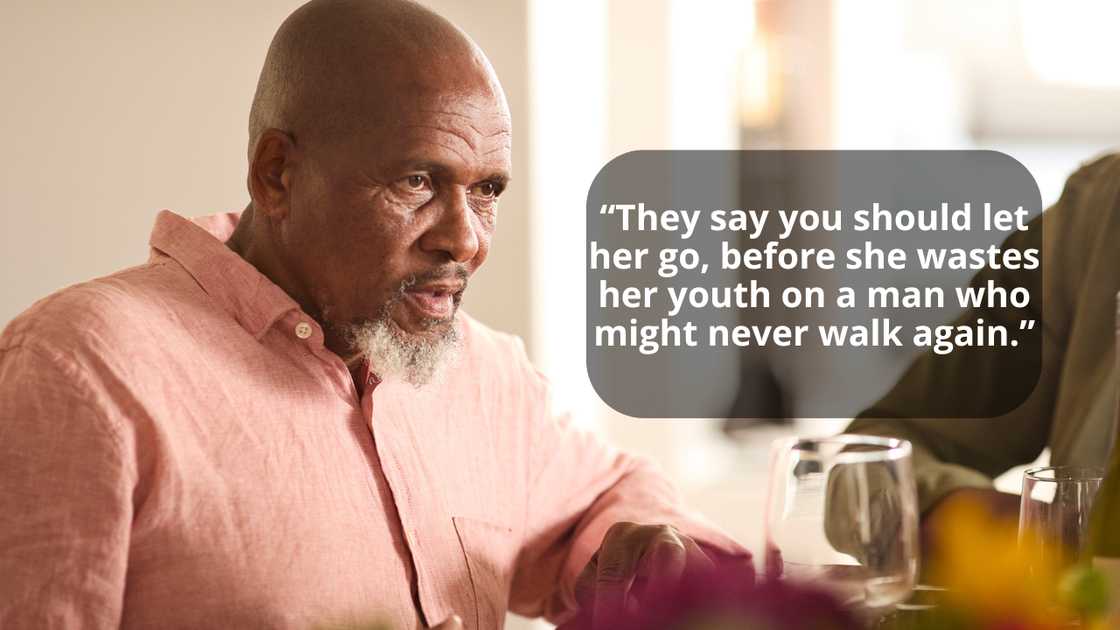 An elderly man is talking An elderly man is talking