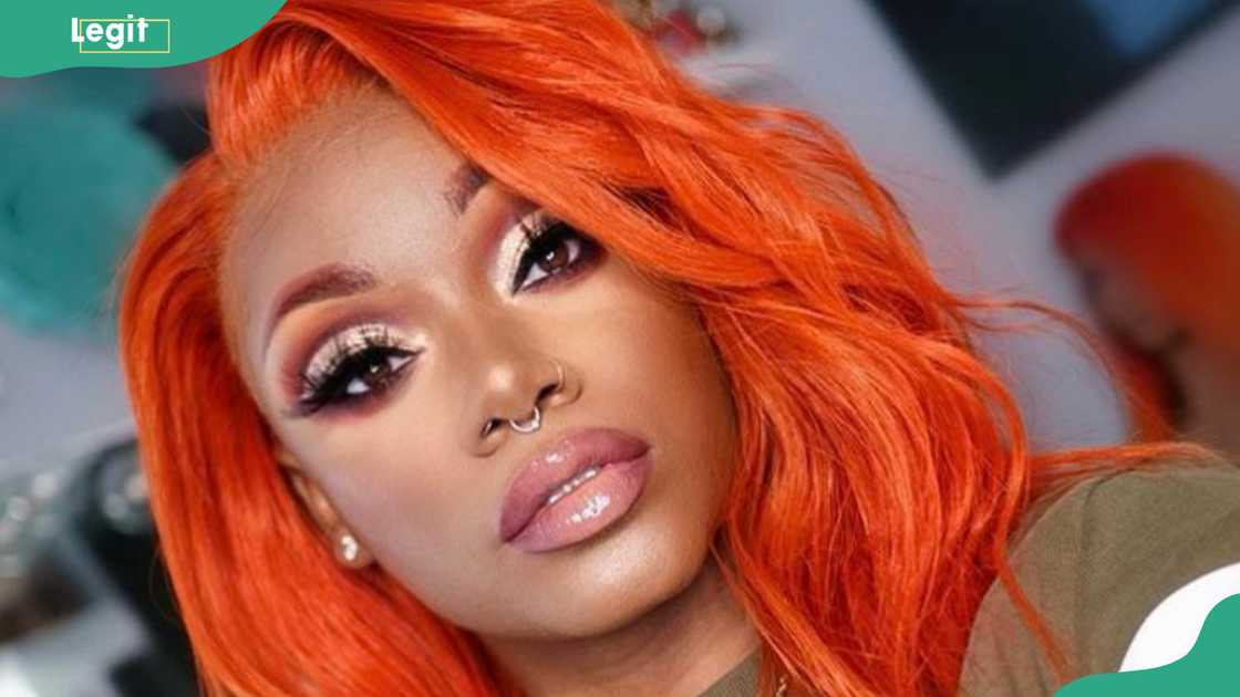 Copper red dyed hair colour Copper red dyed hair colour