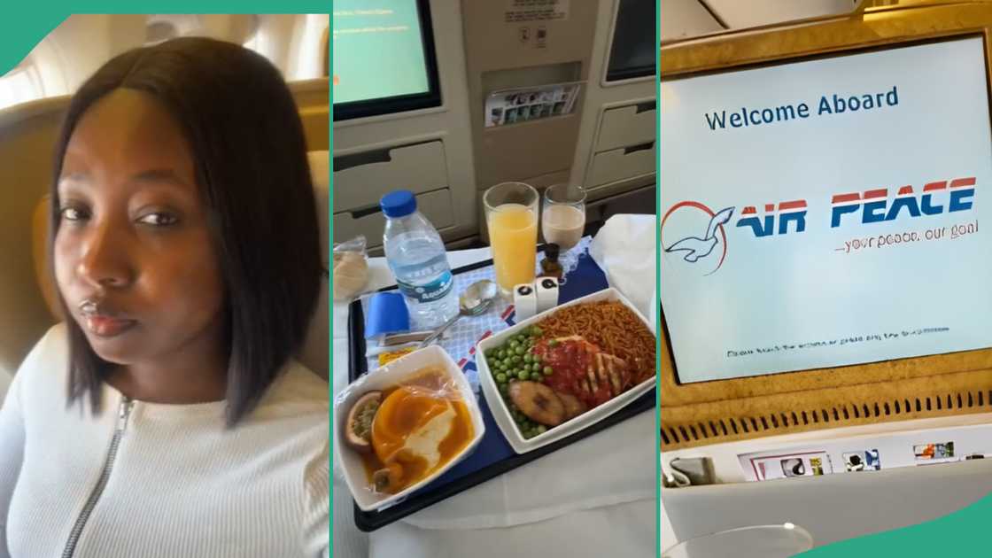 Lady flies business class with Air Peace from London Gatwick to Lagos.