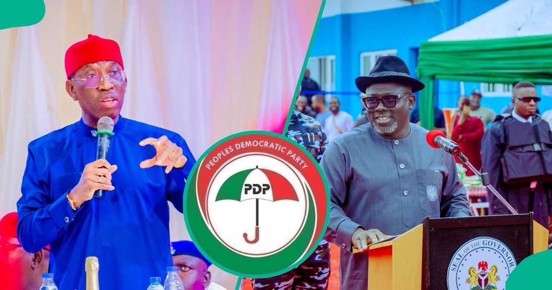The opposition PDP has finally spoken out regarding the recent defection of Ifeanyi Okowa and Delta Governor Sheriff Oborevwori. The opposition PDP has finally spoken out regarding the recent defection of Ifeanyi Okowa and Delta Governor Sheriff Oborevwori.