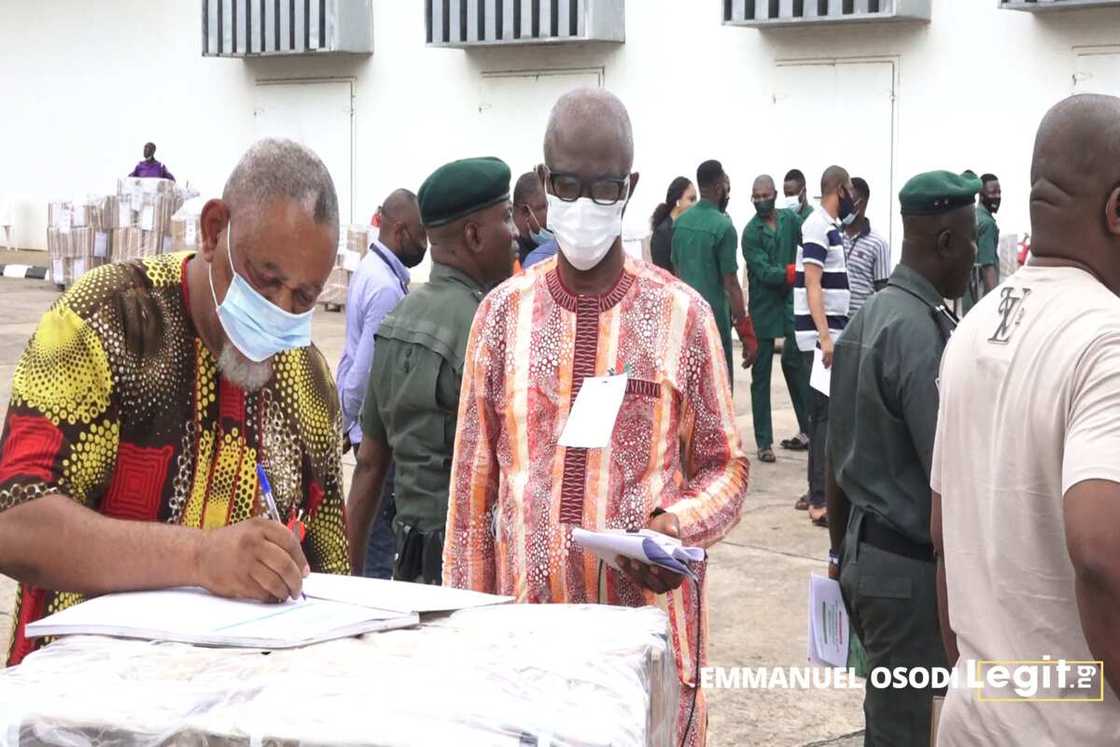 Distribution of sensitive materials to 21 LGAs in Anambra has commenced Distribution of sensitive materials to 21 LGAs in Anambra has commenced