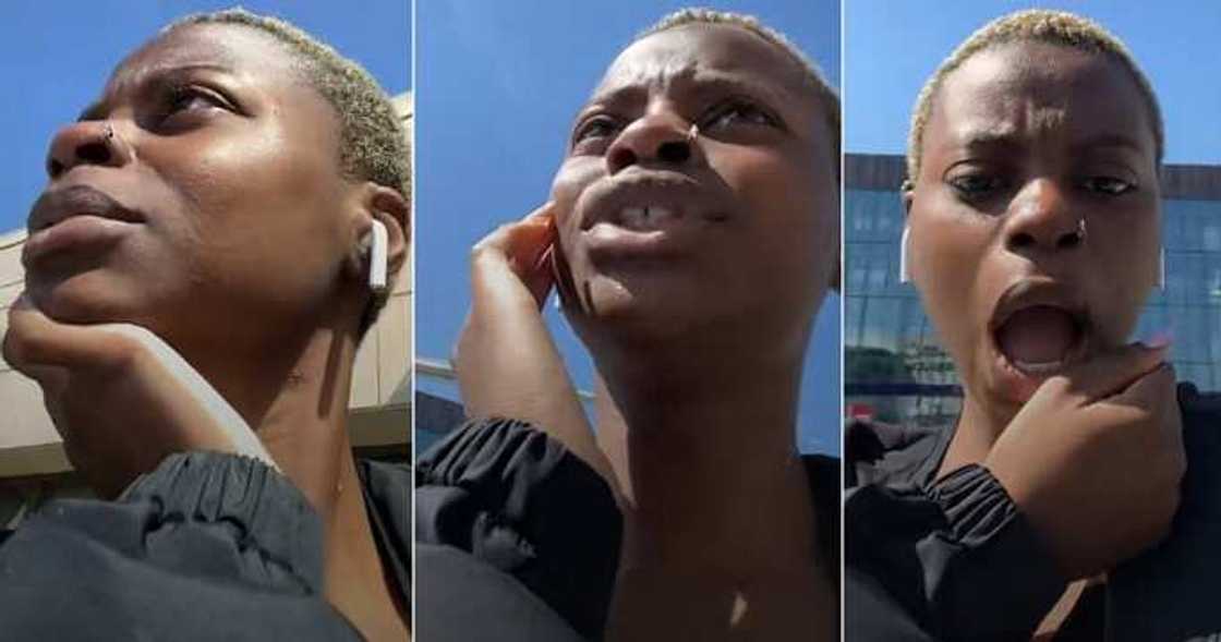 Lady cries out after entering wrong bus in America Lady cries out after entering wrong bus in America