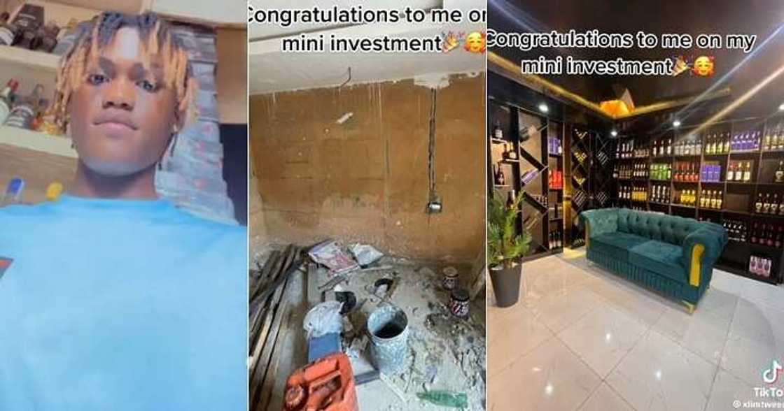 Nigerian man shows off his new wine shop Nigerian man shows off his new wine shop