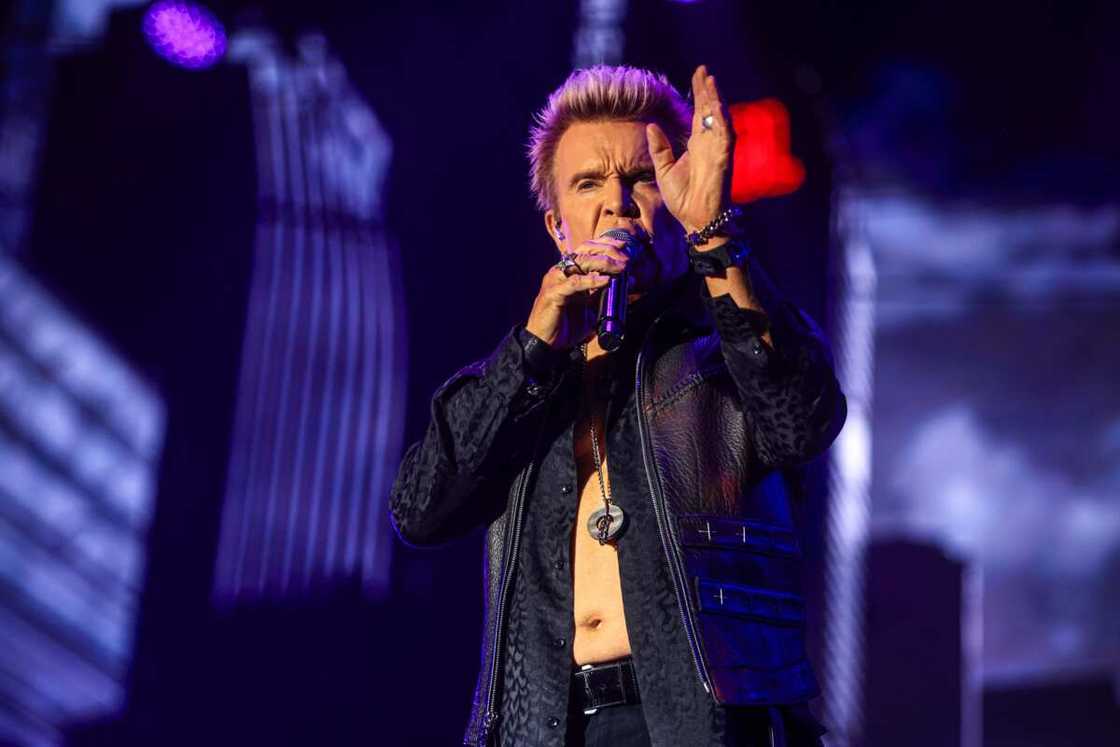 Billy Idol performs during a show Billy Idol performs during a show