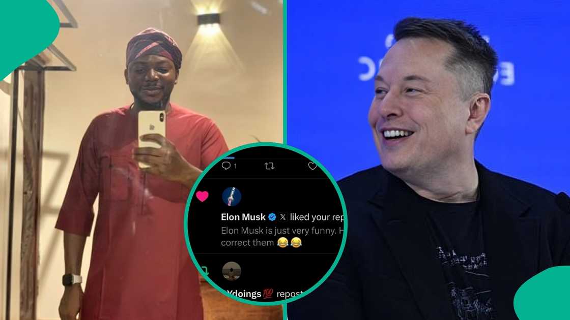 Elon Musk likes Nigerian man Dr Farouk's tweet; he celebrates by framing the image of the notification. Elon Musk likes Nigerian man Dr Farouk's tweet; he celebrates by framing the image of the notification.