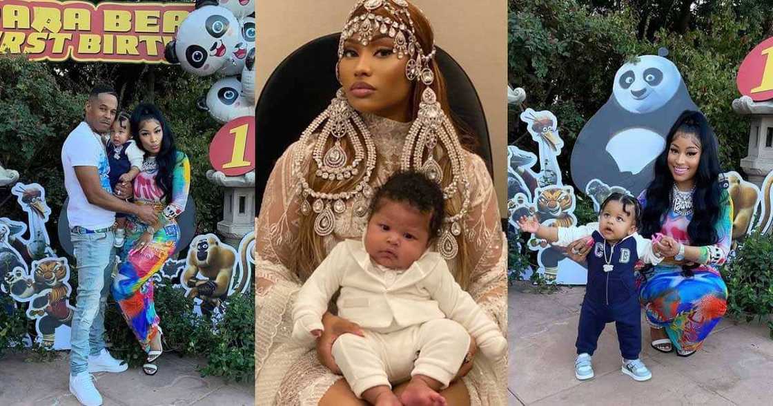 Nicki Minaj with her husband and son. Nicki Minaj with her husband and son.