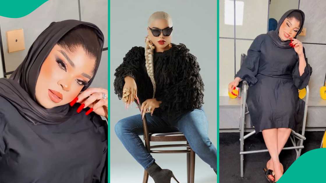 Fans liken actress Bimbo Afolayan to Bobrisky over her bleached skin. Fans liken actress Bimbo Afolayan to Bobrisky over her bleached skin.