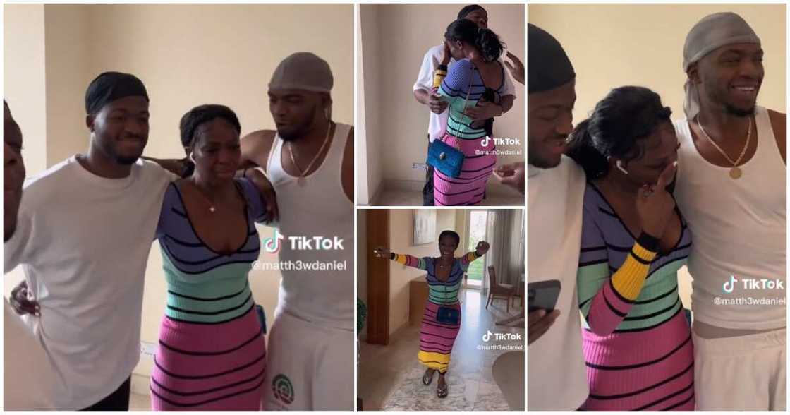 Tears of joy, mum cries, young-looking mum, twin sons, Nigeria Tears of joy, mum cries, young-looking mum, twin sons, Nigeria