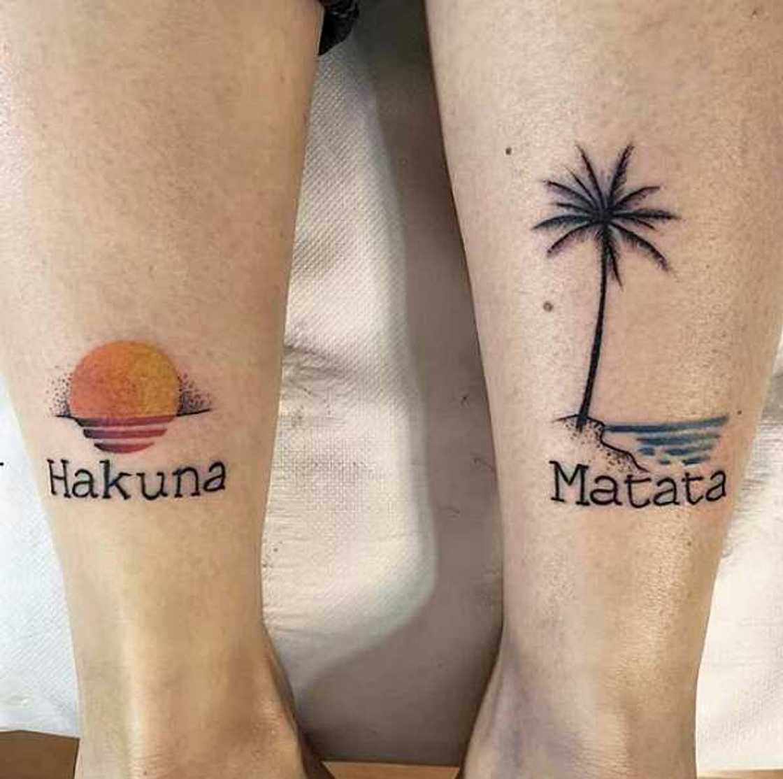 Palm tree tattoo