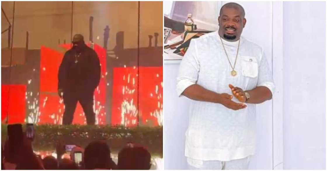Don Jazzy descends from above at event Don Jazzy descends from above at event