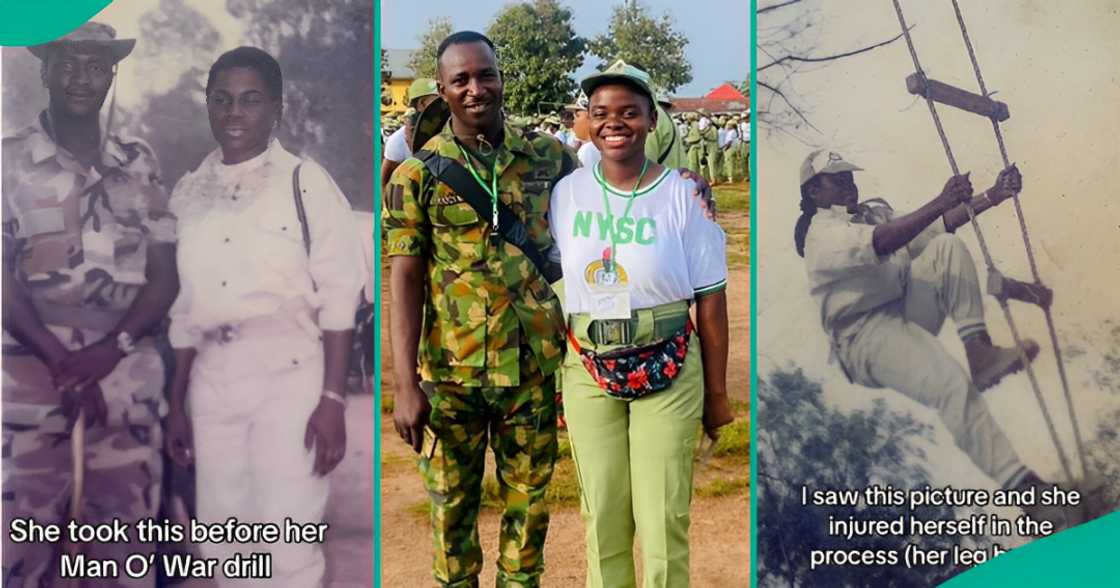 Lady recreates mum's NYSC camp photos after many years Lady recreates mum's NYSC camp photos after many years