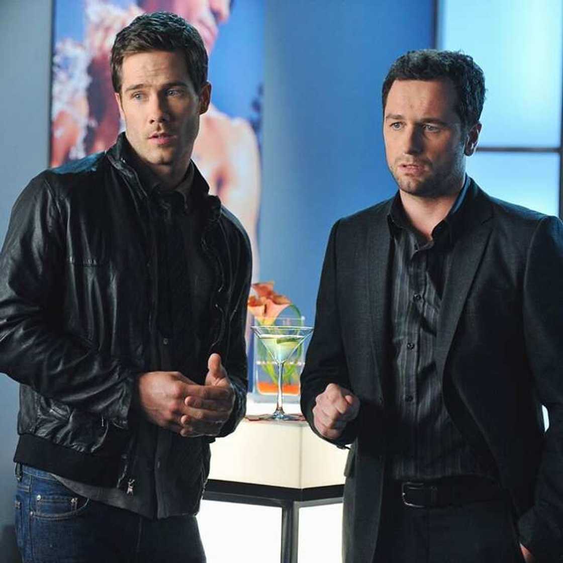 Macfarlane with Matthew Rhys in the Brothers&Sisters TV series