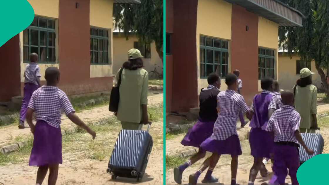 Students emotional as corps member gets set to leave.