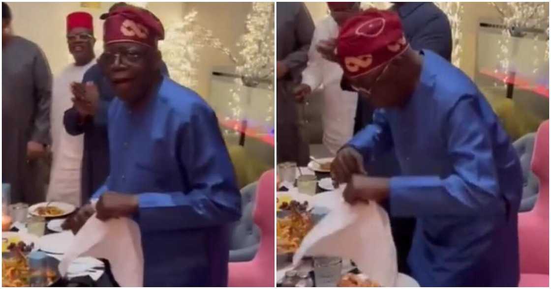 APC presidential candidate Tinubu dancing APC presidential candidate Tinubu dancing