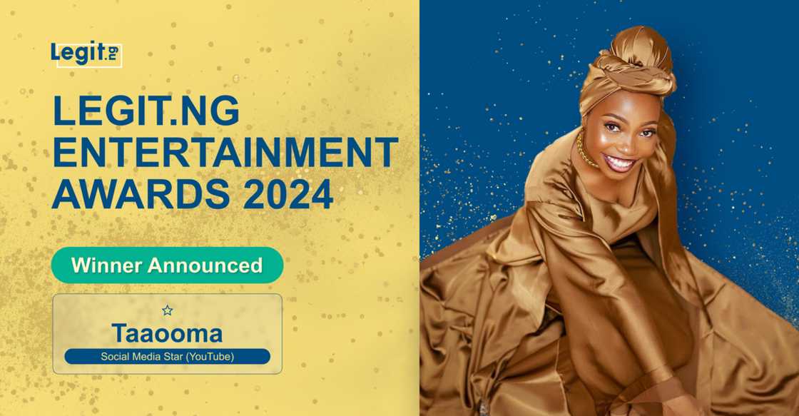 Taaooma, Legit.ng Entertainment Awards, Winners, Announcement Taaooma, Legit.ng Entertainment Awards, Winners, Announcement