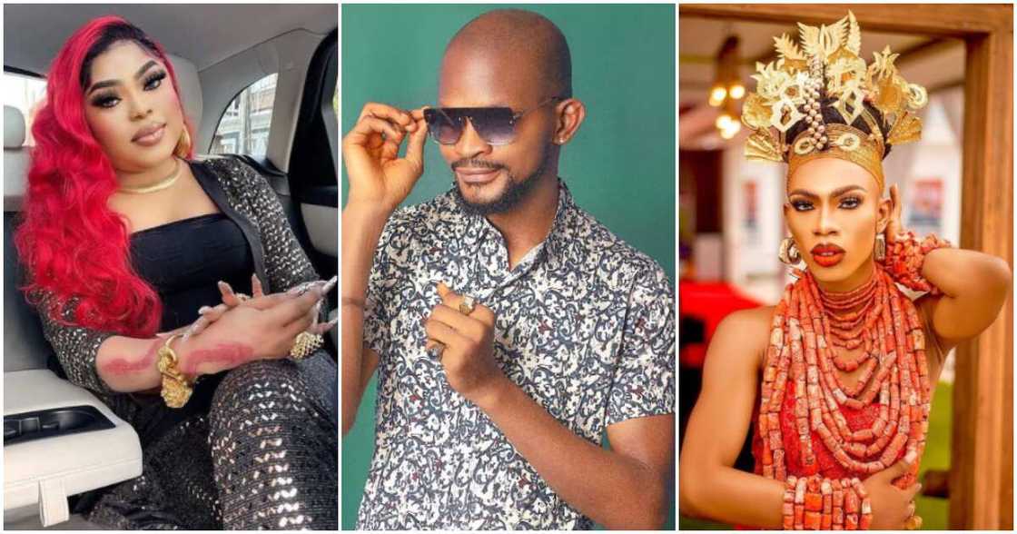 Uche Maduagwu, Bobrisky, James Brown Uche Maduagwu, Bobrisky, James Brown