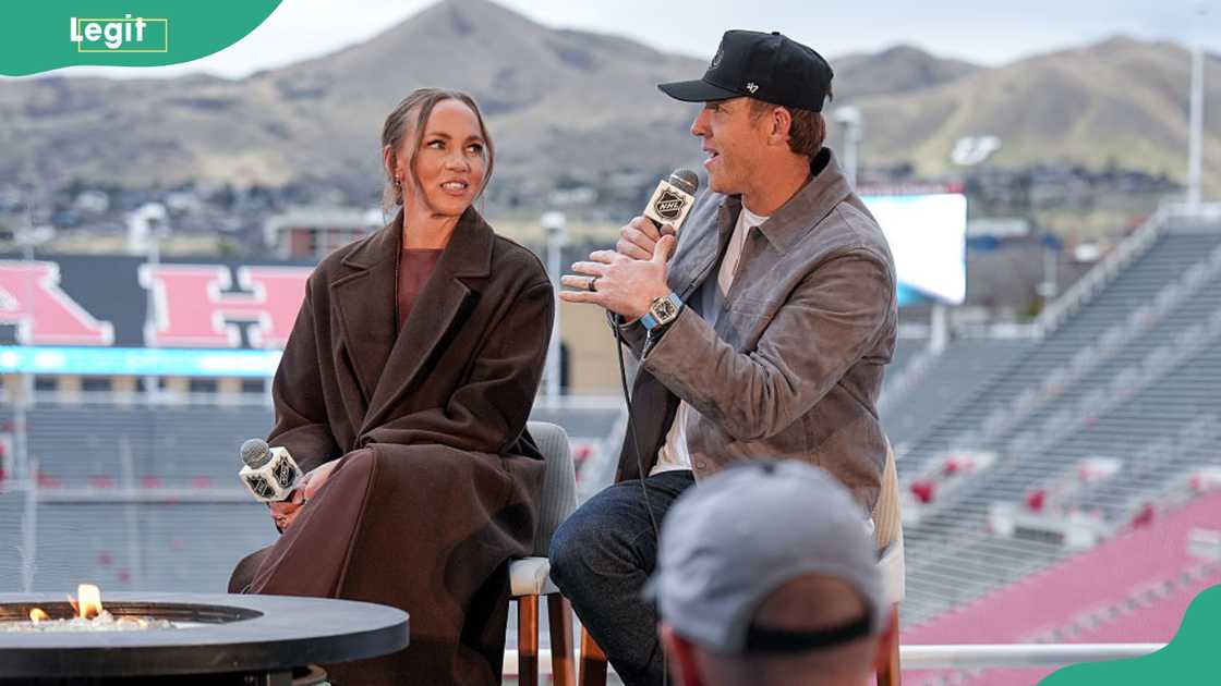 Ryan Smith and Ashley Smith at Rice-Eccles Stadium Ryan Smith and Ashley Smith at Rice-Eccles Stadium