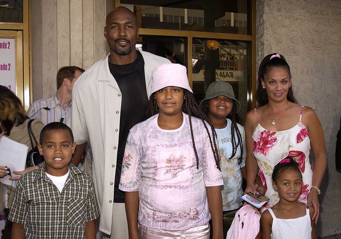 Karl Malone with his wife, Kay and children. Karl Malone with his wife, Kay and children.