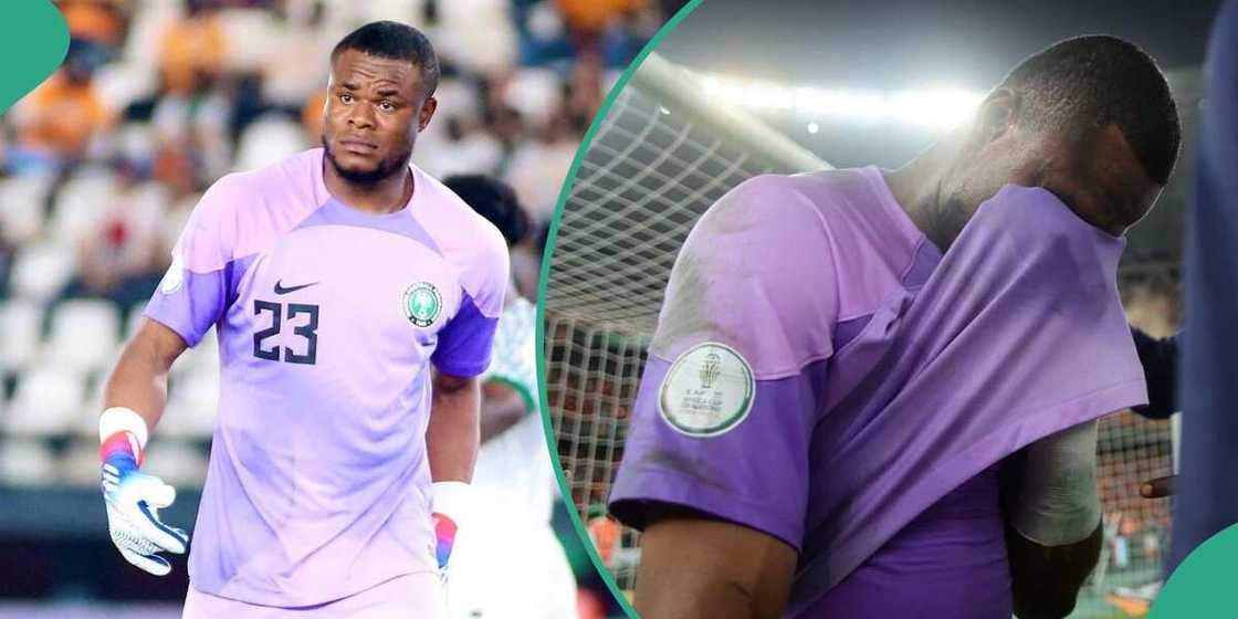 Stanley Nwabali apologises to Nigerians. Stanley Nwabali apologises to Nigerians.