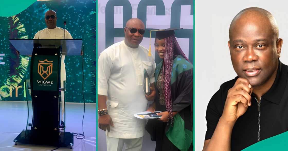 Excited Dad Whose Daughter Attends Wigwe University Celebrates Matriculation Day, Share Photos