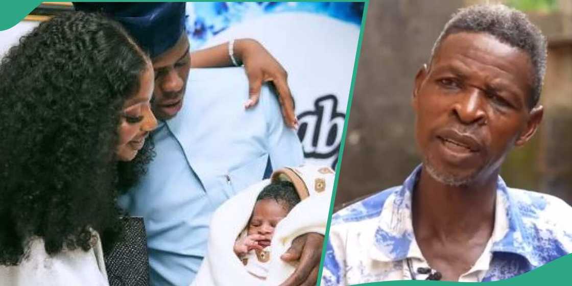 Late Mohbad, wife and son with his father Late Mohbad, wife and son with his father