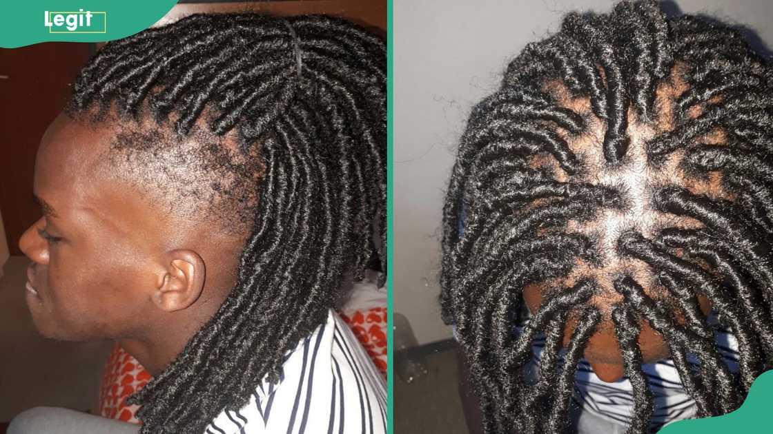 Men mohawk styled locs