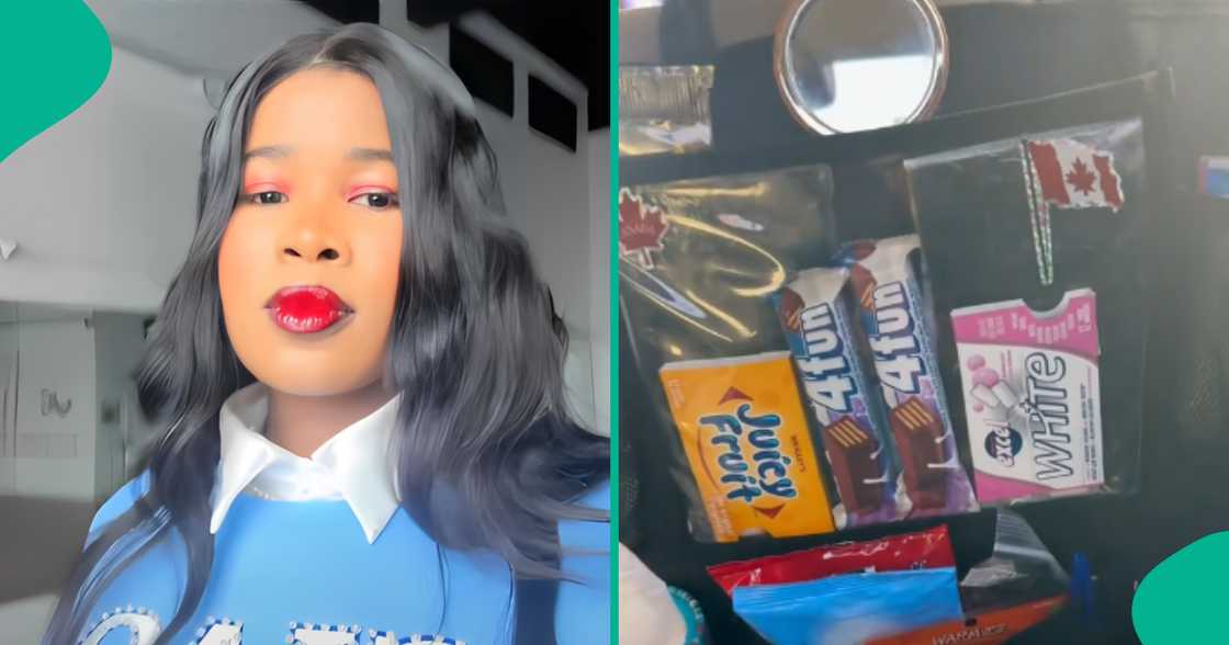 Nigerian lady shows things she found inside an Uber ride she ordered in Canada, marvels people Nigerian lady shows things she found inside an Uber ride she ordered in Canada, marvels people