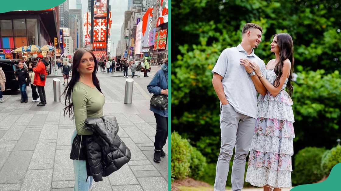 Ladd McConkey in New York, and with her husband Sydney Horne Ladd McConkey in New York, and with her husband Sydney Horne