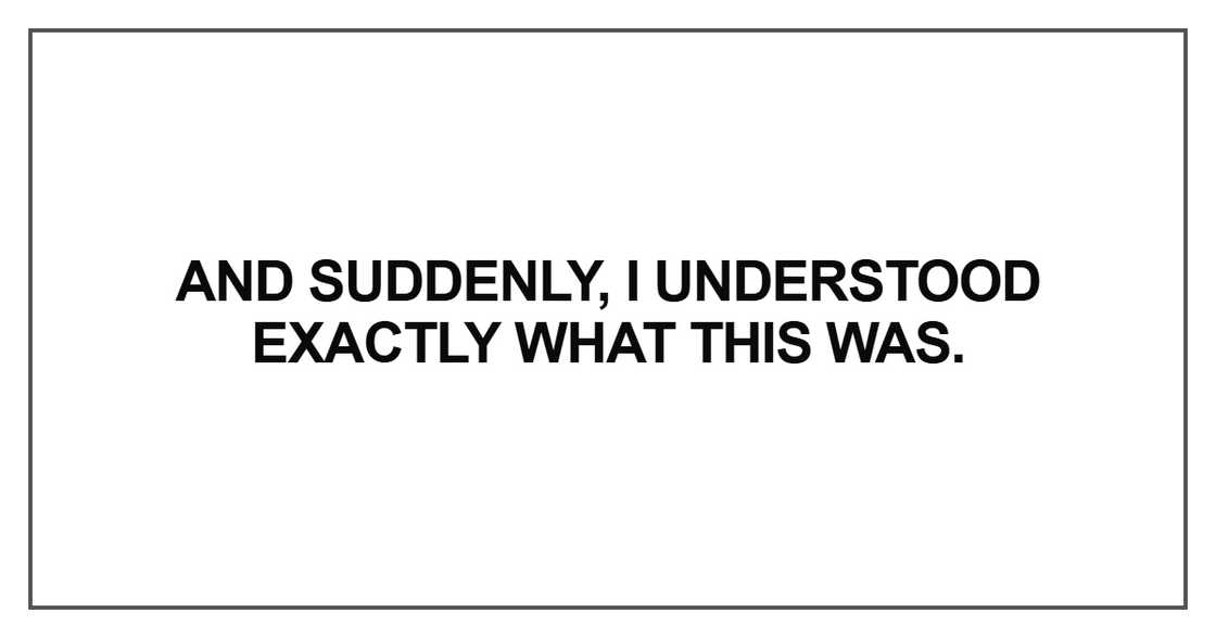 And suddenly, I understood EXACTLY what this was