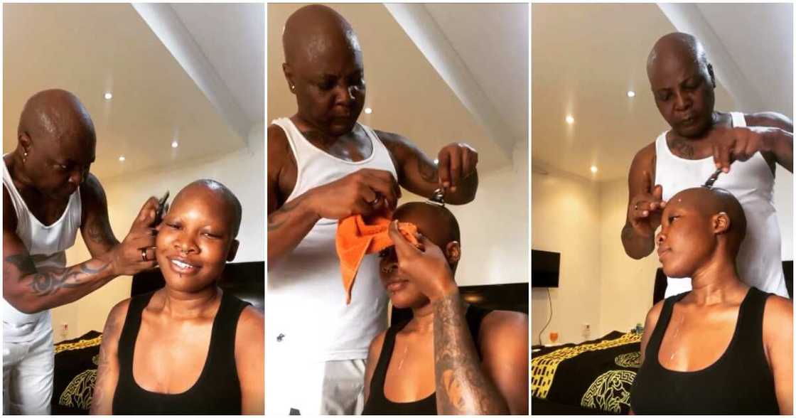 Charly Boy turns barber for daughter Charly Boy turns barber for daughter