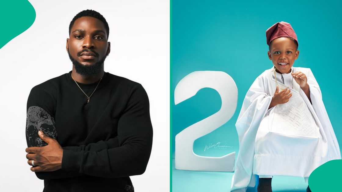 Tobi Bakre's son at 2 Tobi Bakre's son at 2