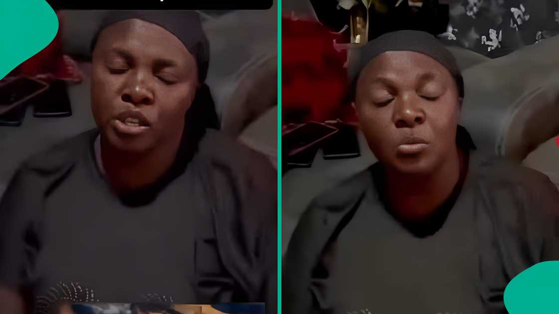 Grieving mum seen dropping a cutlass inside her late son's coffin.