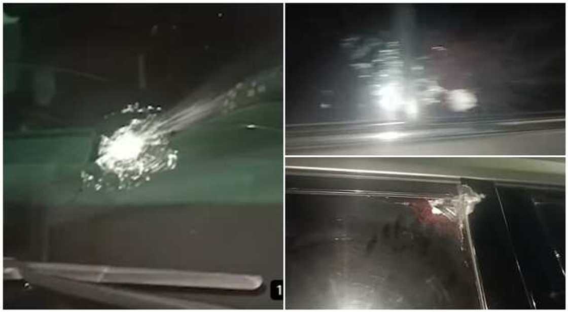 Apostle Johnson Suleman's damaged car Apostle Johnson Suleman's damaged car