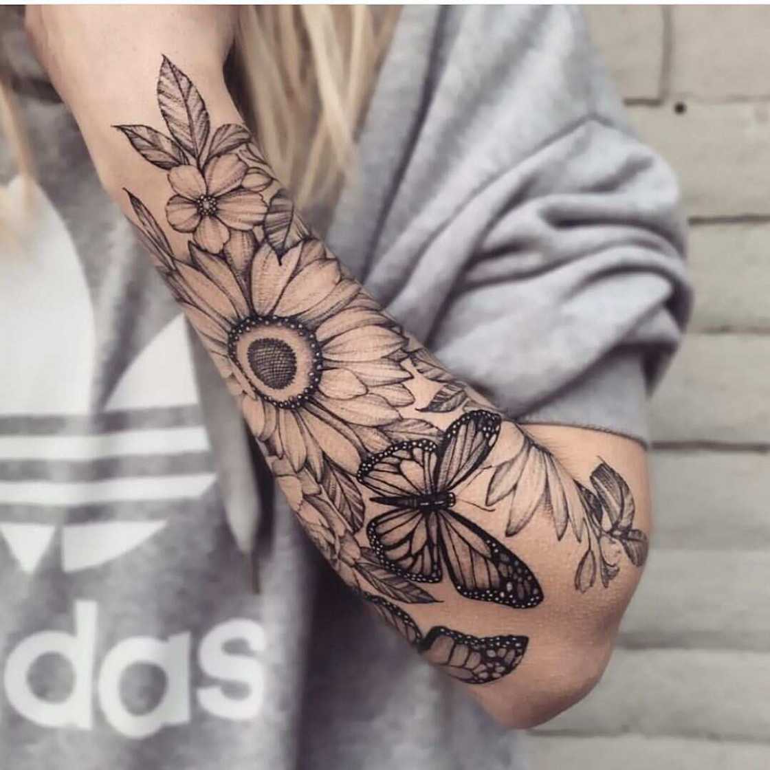 Sunflower tattoo