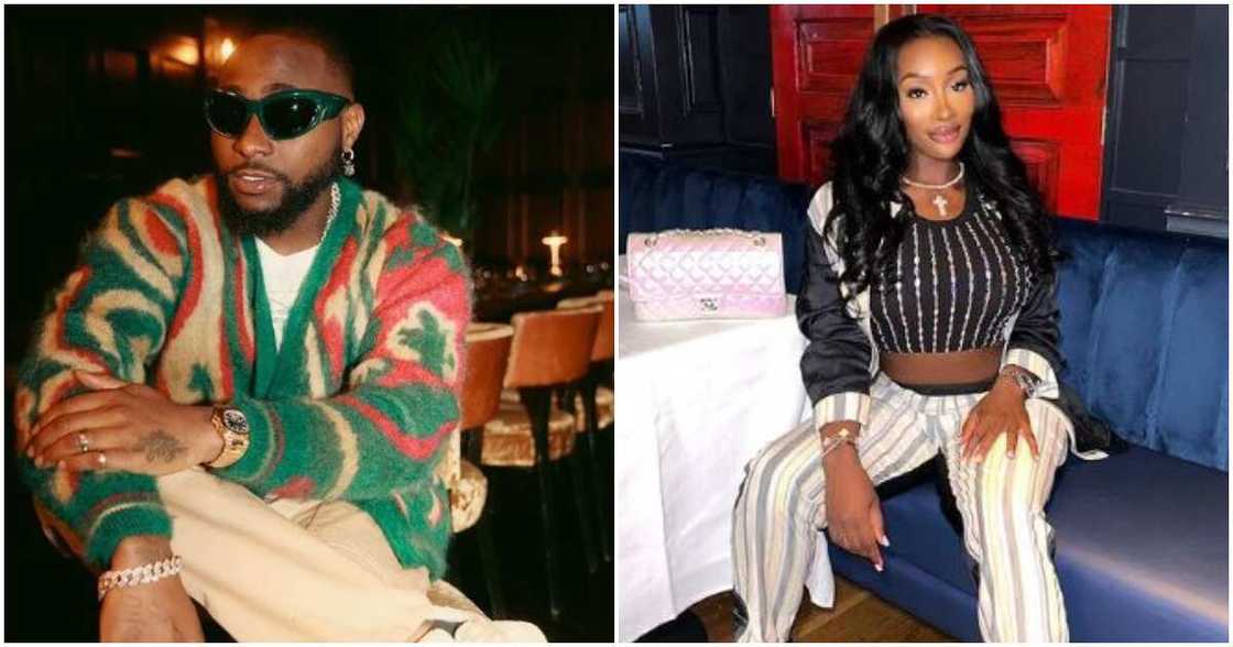 Nigerian singer Davido and US side chic Anita Nigerian singer Davido and US side chic Anita