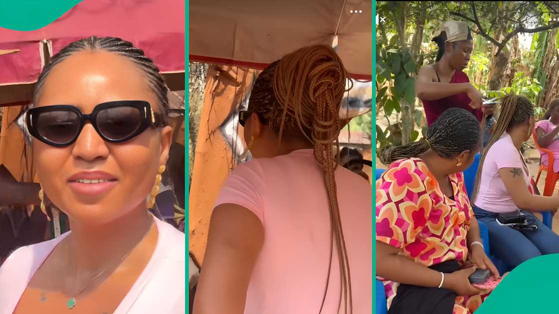 Lady shows how Regina Daniels arrived on set for a movie. Lady shows how Regina Daniels arrived on set for a movie.