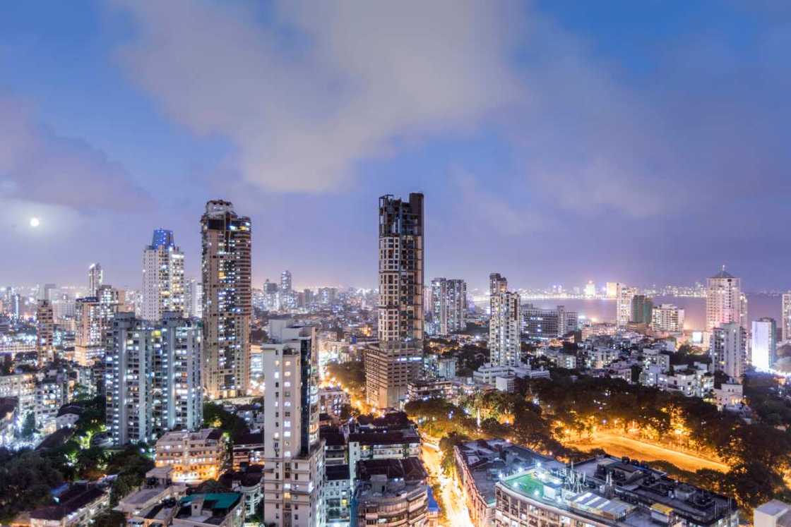 Aerial view of Mumbai, India