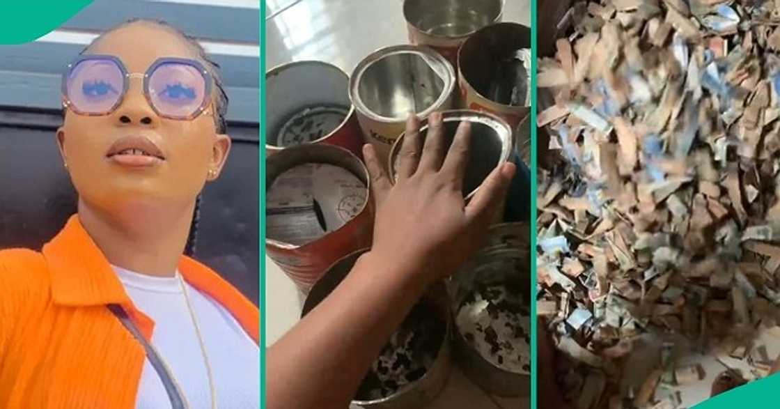 Lady shows off cash she saved in 2024 Lady shows off cash she saved in 2024